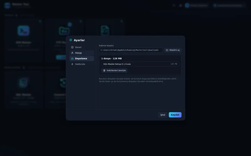 Ayarlar › Depolama