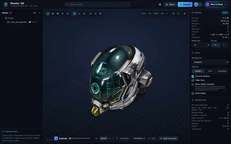 glTF / GLB: PBR malzeme ve dokular
